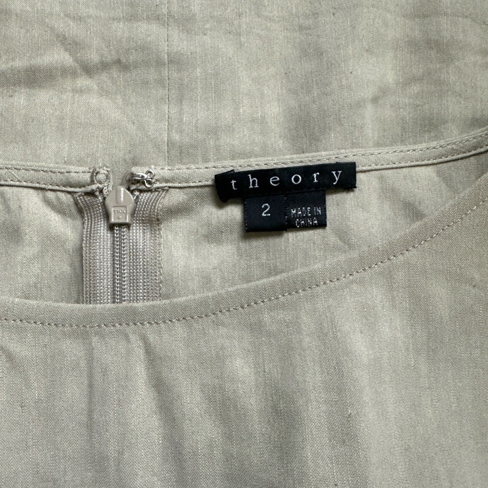 Theory Anderson Stretch linen Summer dress size 2 NWOT - Picture 6 of 10